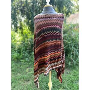 Country Sky and southwest inspiration Women's colorful sweater poncho nwt